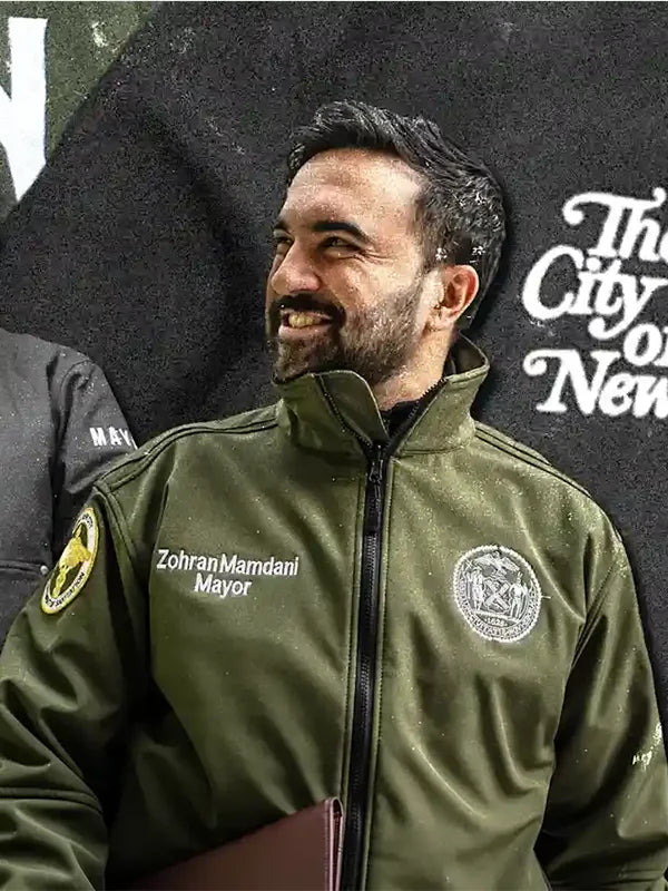 Mayor Zohran Mamdani DSNY Green Jacket – Vogacci Mayor Zohran Mamdani DSNY Green Jacket – Vogacci