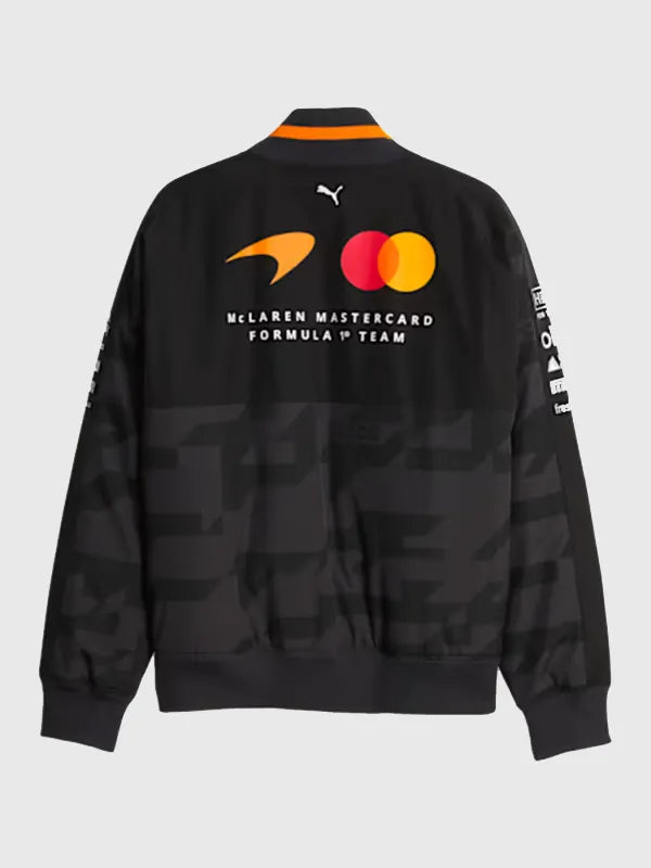 McLaren x Puma 1000th Grand Prix Bomber Jacket designed with unisex fit and clean racing-themed detailing