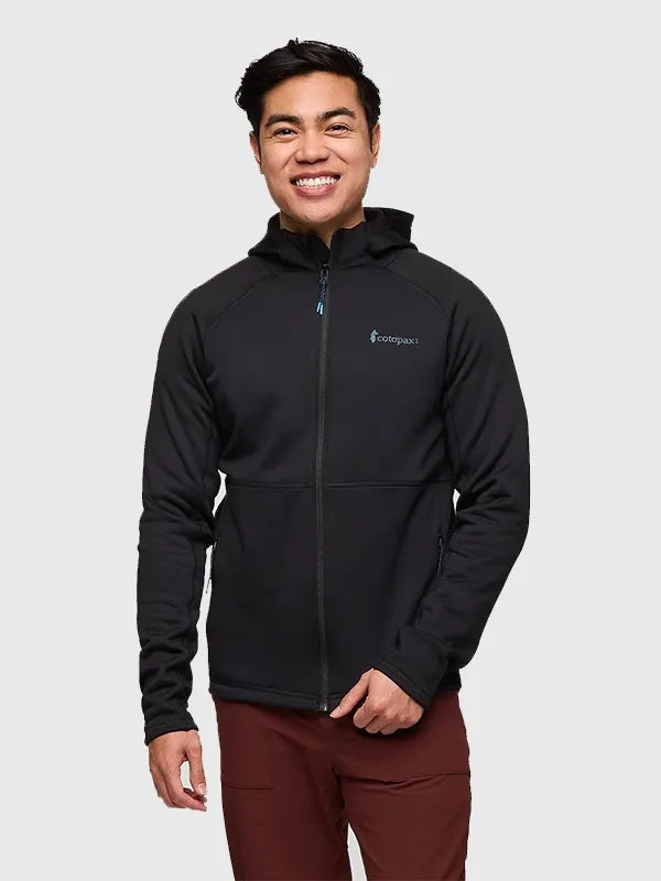Recreated Cotopaxi Tempa 2026 grey fleece jacket with hood for men and women featuring smooth finish and relaxed fit