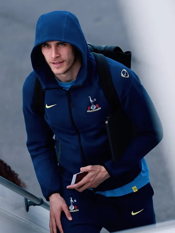 RECREATED Nike Tottenham Spurs 2025/26 T90 Tech Fleece Hoodie in Navy combining smooth fleece construction with relaxed hooded comfort