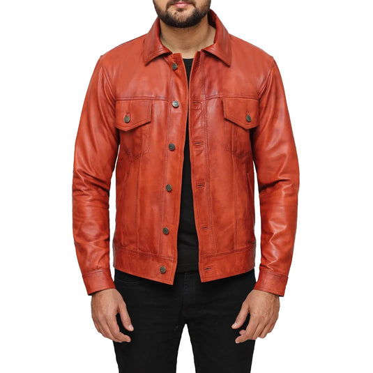 William Brown Trucker Leather Jacket