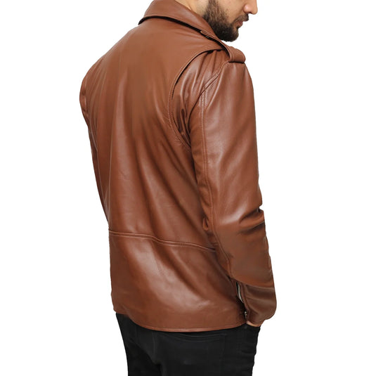 Tyler Brown Sheepskin Motorcycle Leather Jacket