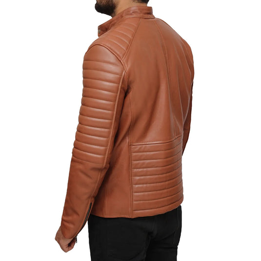 Michael Tan Brown Sheepskin Leather Jacket