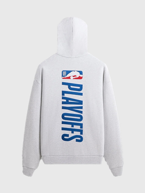 Giorgio Armani & Kith New York Knicks Nelson fleece hoodie, RECREATED for 2026 Playoffs with pullover construction, ribbed trims, and premium streetwear feel
