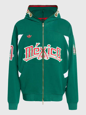 Mexico World Cup 2026 inspired green hoodie recreated in Adidas fleece streetwear style