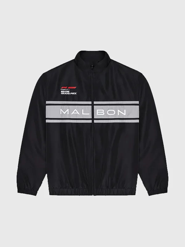 Malbon x Formula 1 2026 Miami Grand Prix Track Jacket featuring sleek performance fabric and motorsport-inspired detailing