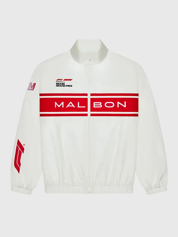 Miami Grand Prix 2026 Malbon x Formula 1 Track Jacket with structured silhouette and performance-driven streetwear appeal
