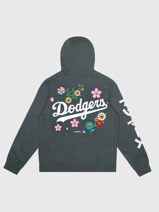Murakami x Los Angeles Dodgers 2025 World Series Champions hoodie with soft fleece interior and unisex fit.