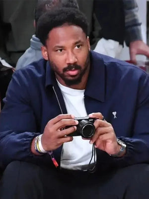 RECREATED Myles Garrett Los Angeles Lakers Blue Game Jacket crafted with a structured fit and modern sportswear appeal