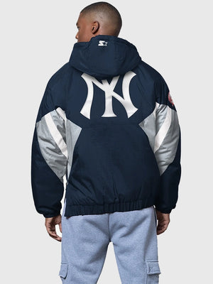 Navy Starter New York Yankees 2026 breakaway jacket recreated with lightweight feel and classic baseball-inspired look