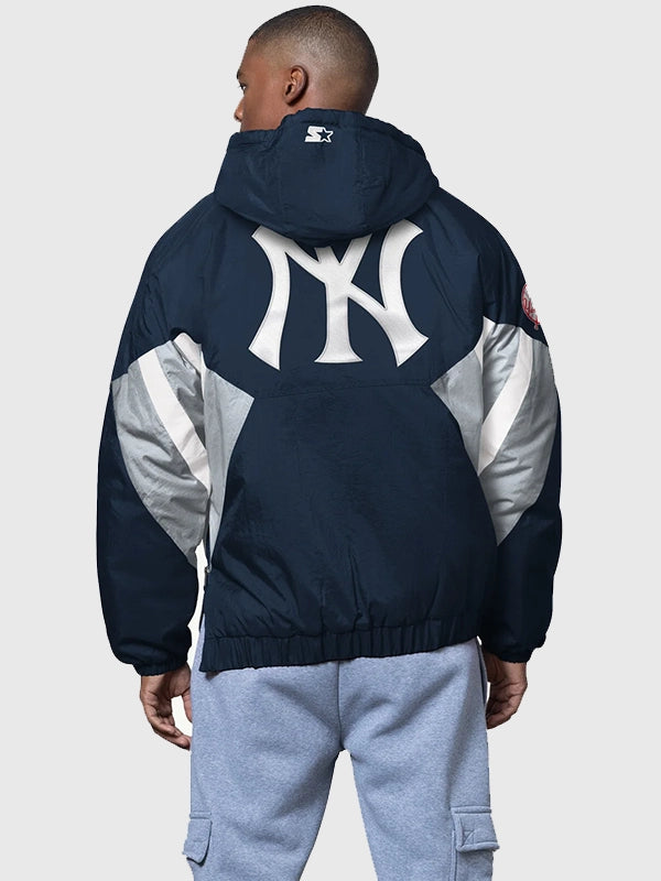 Navy Starter New York Yankees 2026 breakaway jacket recreated with lightweight feel and classic baseball-inspired look