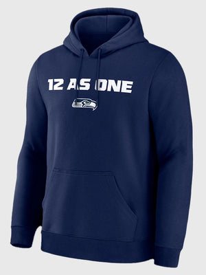 RECREATED unisex Seattle Seahawks Super Bowl LX College 12 As One navy pullover hoodie design