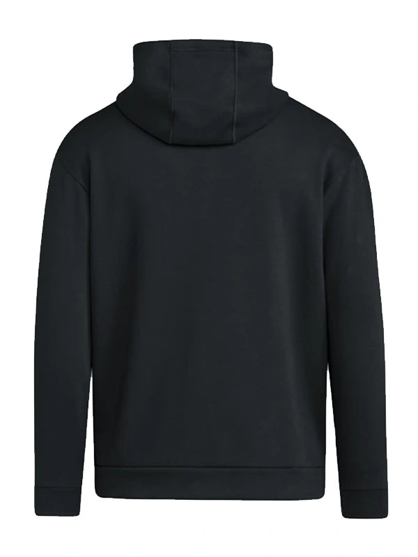 Black fleece pullover hoodie commemorating Indiana Hoosiers 2025 National Champions with recreated bold graphics
