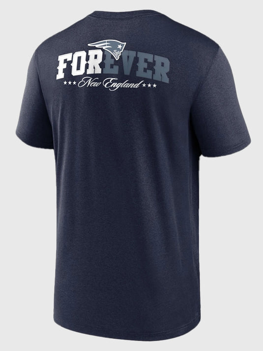 New England Patriots Nike Club Legend T-shirt in navy crafted for casual wear with a breathable construction