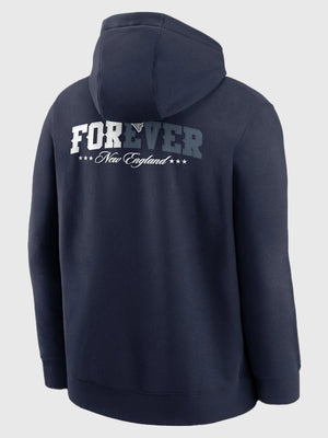Nike Patriots Rivalries Collection Club Fleece hoodie in navy offering a balanced blend of comfort and team-focused style