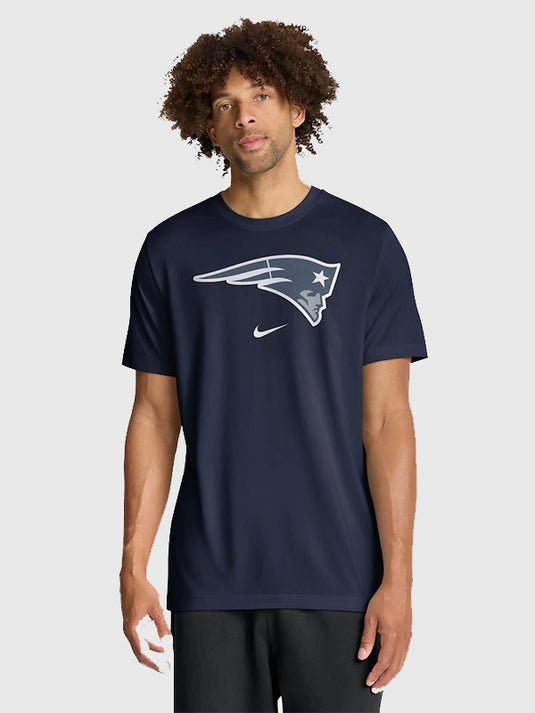 New England Patriots Nike navy Club Legend T-shirt from the 2025 Rivalries Collection featuring a lightweight athletic feel