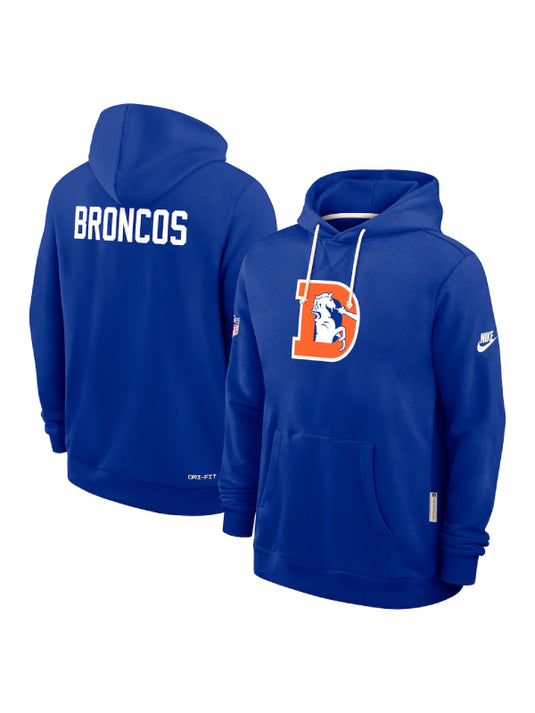 Nike Denver Broncos 2025 Royal Dri-FIT Hoodie from the Standard Issue Alt 2 series designed for all-day comfort and durability.
