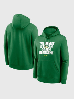 Nike Oregon Ducks “Grass Is Green” pullover hoodie in green with soft club fleece and relaxed fit