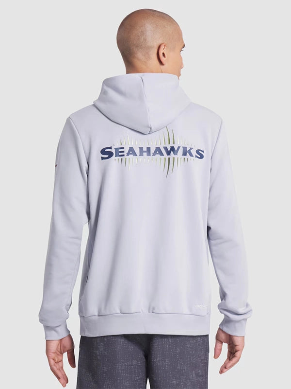 Nike-inspired Seattle Seahawks Rivalries 2025 Standard Issue hoodie in grey with performance-focused fabric