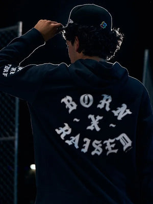 Black Mexico Baseball 2026 World Baseball Classic fleece hoodie featuring Nike x Born x Raised collaboration styling