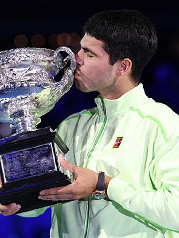 NikeCourt Heritage RECREATED Carlos Alcaraz Australian Open 2026 Final green tennis jacket
