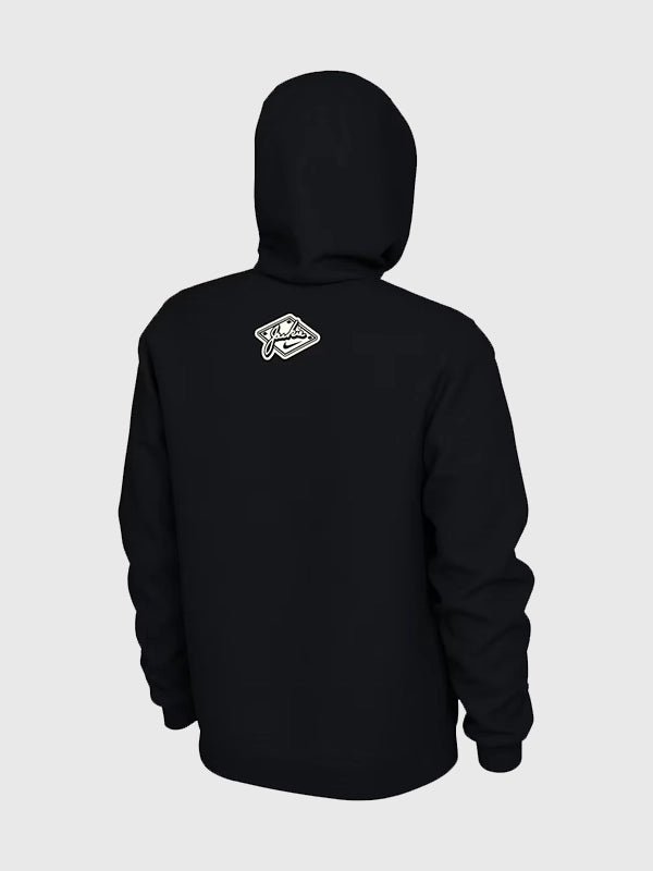 Black Nike Sportswear Club Jackie Robinson 42 Hoodie designed with classic pullover fit and embroidered chest detailing