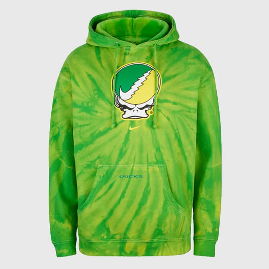 Green Recreated hoodie inspired by the Nike x Grateful Dead x Oregon Steal Your Duck collaboration.