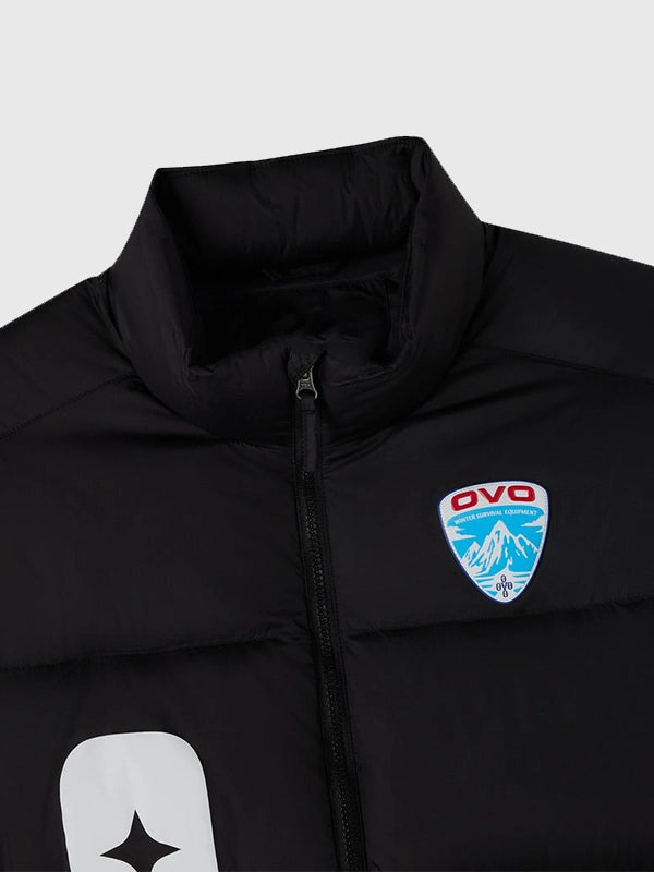 RECREATED October's Very Own Winter Survival 2026 Alpine Bounce vest in black with quilted insulation