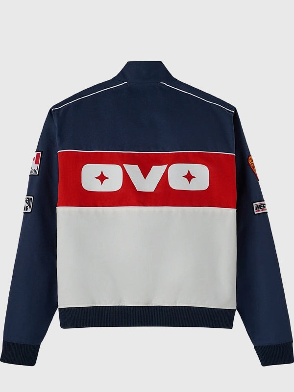 RECREATED OVO Winter Survival 2026 full zip Snowcross Racing jacket designed for a sleek athletic fit