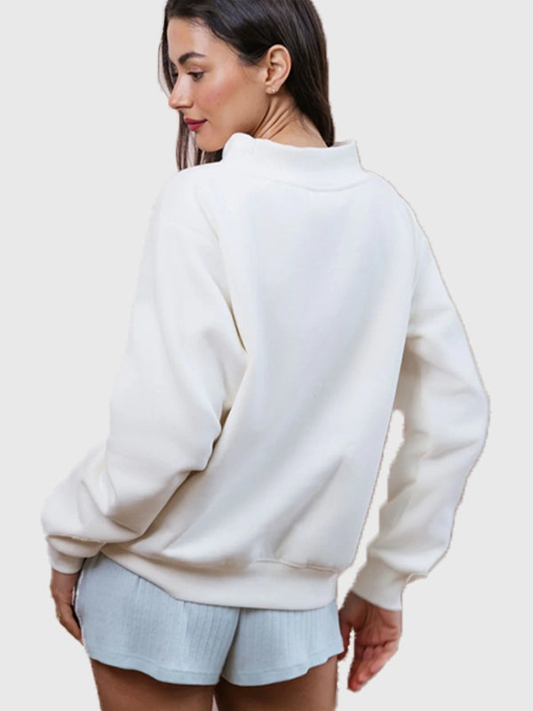 RECREATED Parke 2026 Bridal Varsity Fleece Sweatshirt crafted with a soft texture and minimalist outerwear styling