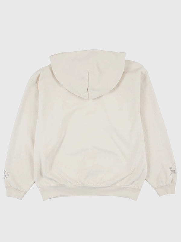 Bad Bunny Super Tazón LX Concho unisex pullover fleece hoodie in off-white with standout graphic print for fan fashion