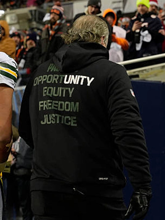 Sideline-inspired Green Bay Packers black hoodie from Nike’s 2025 Inspire Change collection