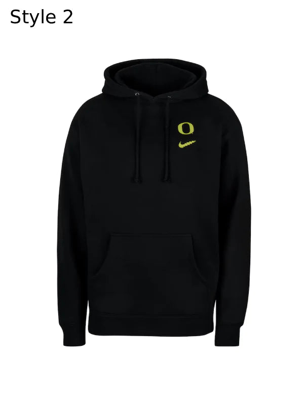 Oregon Ducks black pullover hoodie by Nike merging team style and Grateful Dead art.