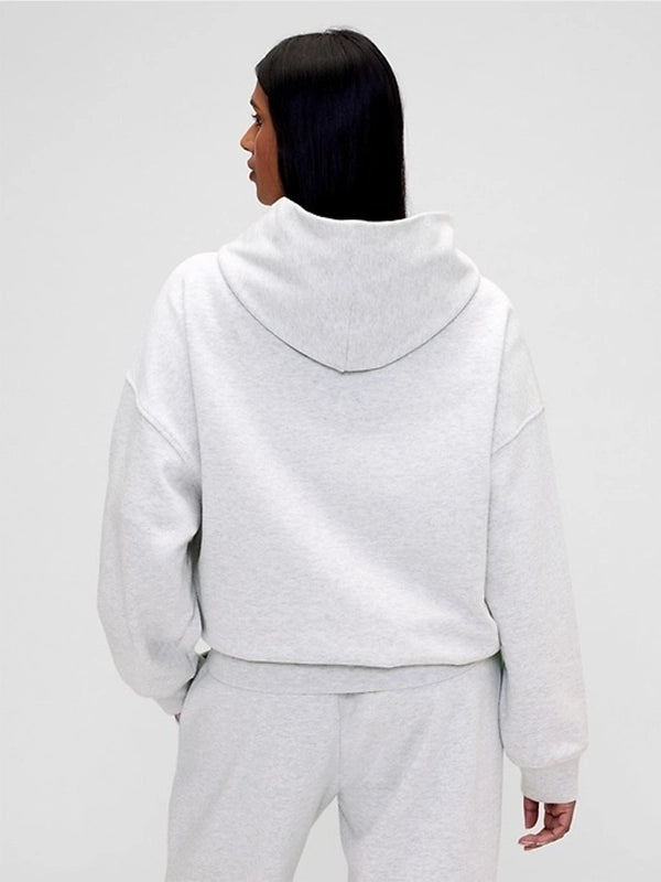 Recreated Gap x Summer Fridays oversized hoodie in grey with soft fleece lining and modern casual appeal