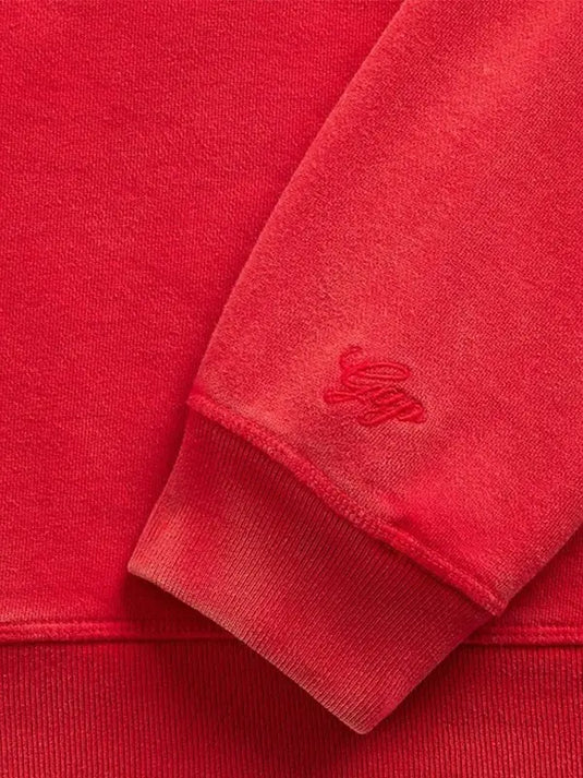 Red oversized raglan logo sweatshirt recreated from the Gap x Summer Fridays collaboration with a comfortable, modern fit