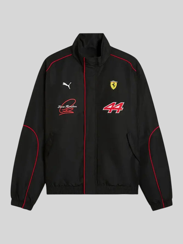 RECREATED - PUMA x Ferrari F1 Lewis Hamilton Black Track Fleece Jacket