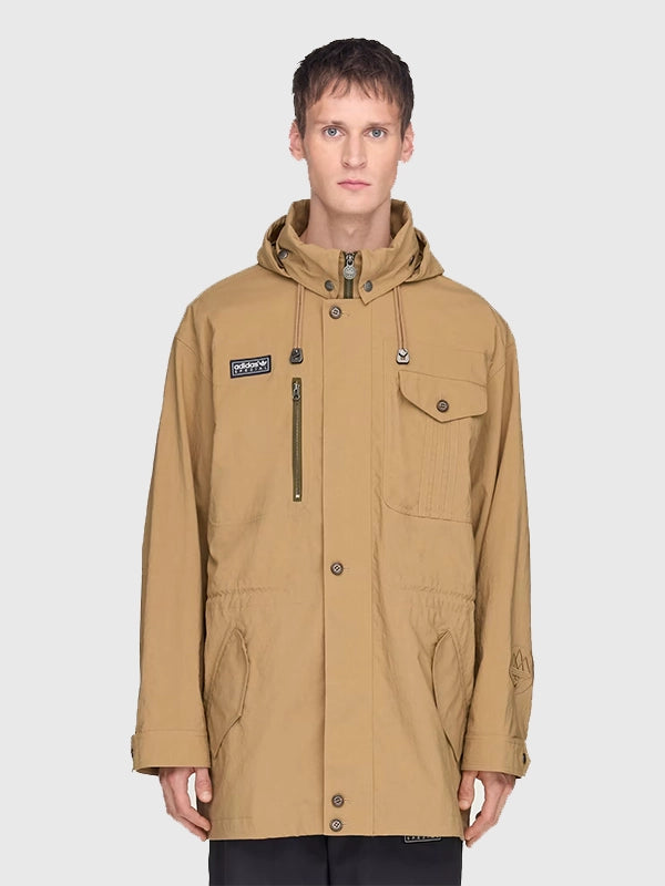 Adidas SPZL 2026 Longridge Parka Jacket designed with clean minimal branding and functional streetwear utility feel