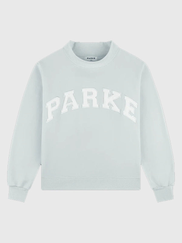 RECREATED Parke 2026 Bridal Varsity Mockneck Fleece Sweatshirt featuring soft fleece construction with a clean varsity-inspired silhouette