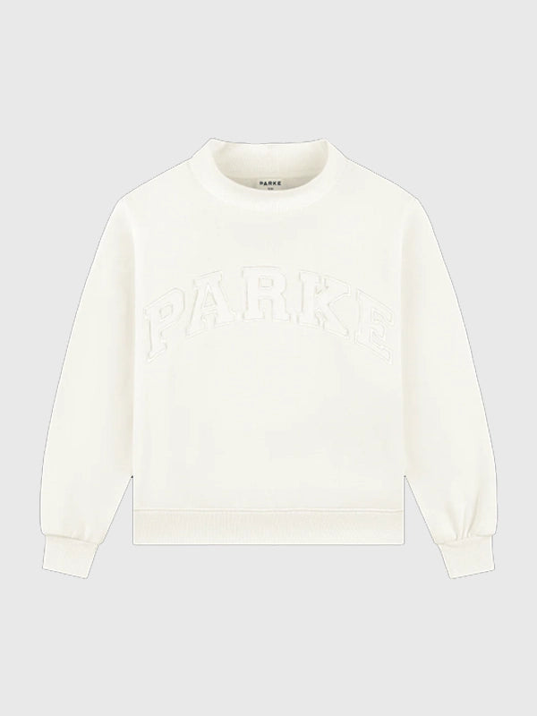 RECREATED Parke 2026 Bridal Varsity Mockneck Fleece Sweatshirt designed with a structured fit and modern minimal styling