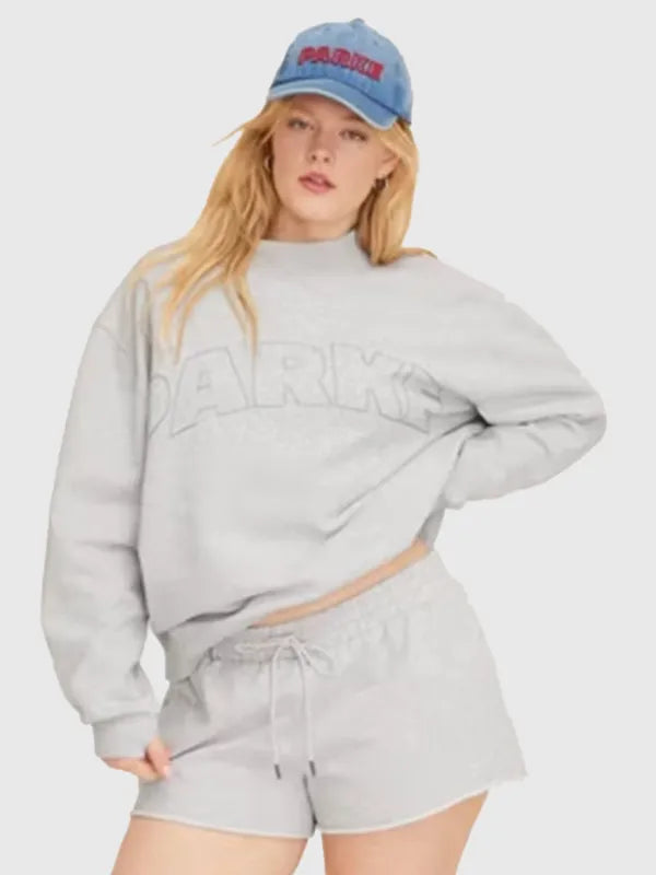 Parke x Target Mockneck Sweatshirt featuring cozy interior, ribbed trims, and modern understated styling
