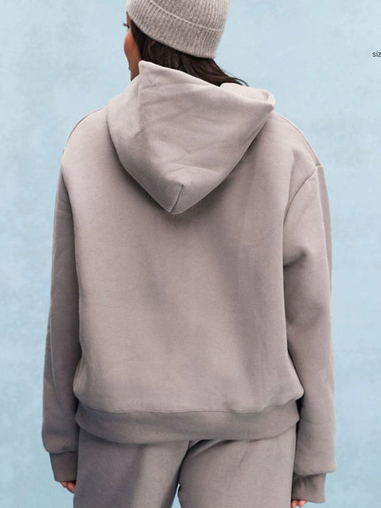 Parke 2026 grey varsity zip up hoodie in fleece designed for cozy layering and modern streetwear style