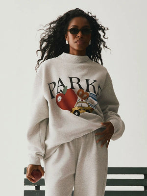 Shop the Latest Parke New York Graphic Mockneck Sweatshirt – Vogacci