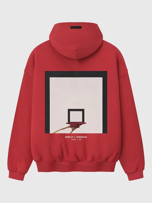 Philadelphia 76ers 90’s red hoodie combining bold team identity, soft fleece warmth, and contemporary streetwear edge