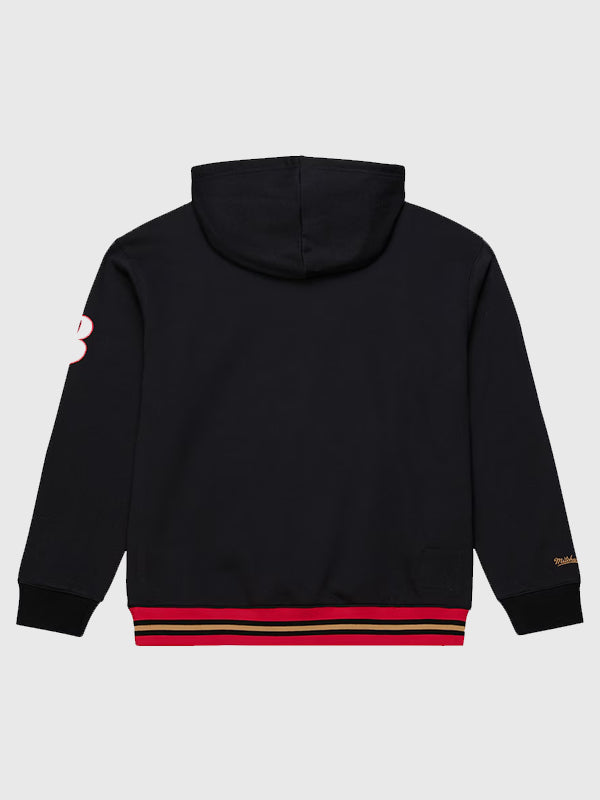 RECREATED black Playmaker fleece pullover hoodie Philadelphia 76ers x Mitchell & Ness featuring Allen Iverson inspired design and cozy fabric