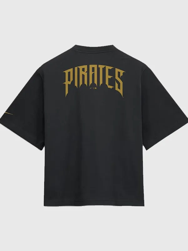 Pittsburgh Pirates Nike 2026 City Connect pocket t-shirt recreated in black with smooth texture and everyday wear appeal