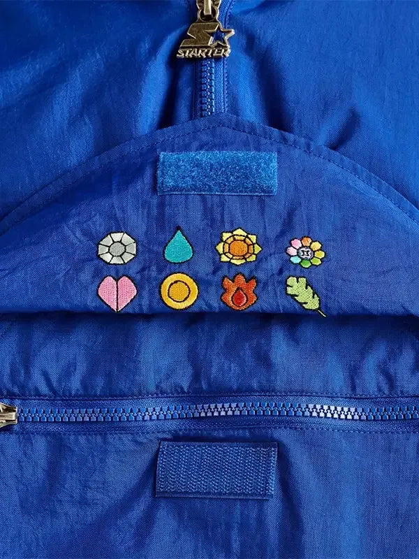 Kanto Starter Pokémon Half-Zip Jacket with pullover construction, color-block detailing, and smooth everyday streetwear finish