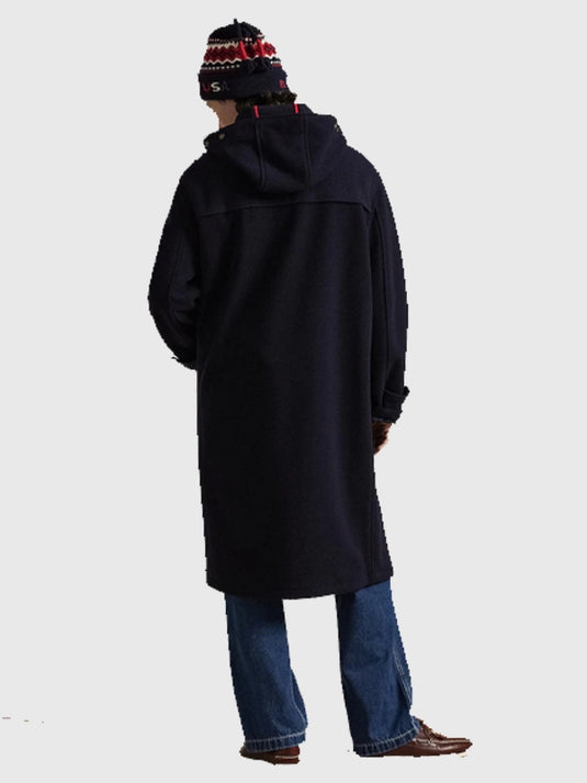 Team USA inspired navy blue Flagbearer toggle coat from Polo Ralph Lauren with insulated warmth and classic silhouette