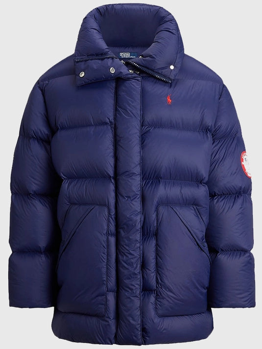 Polo Ralph Lauren down puffer jacket featuring Team USA influence with durable outer shell
