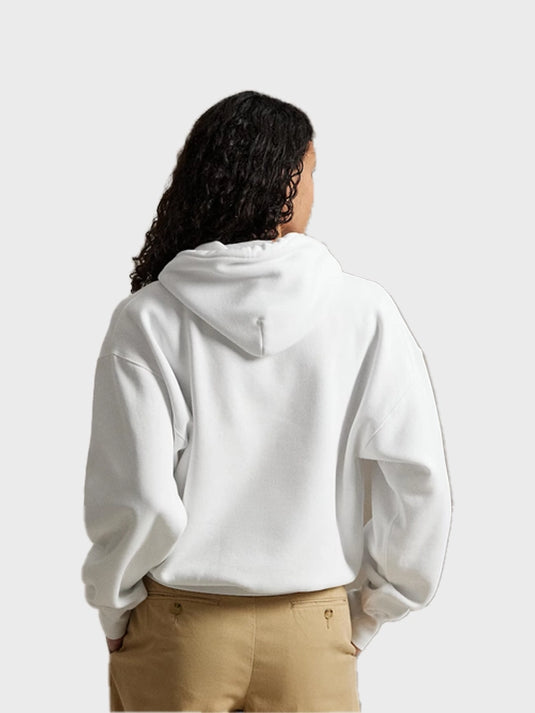 Polo Ralph Lauren white fleece hoodie designed for Team USA Milano Cortina 2026 Olympic collection