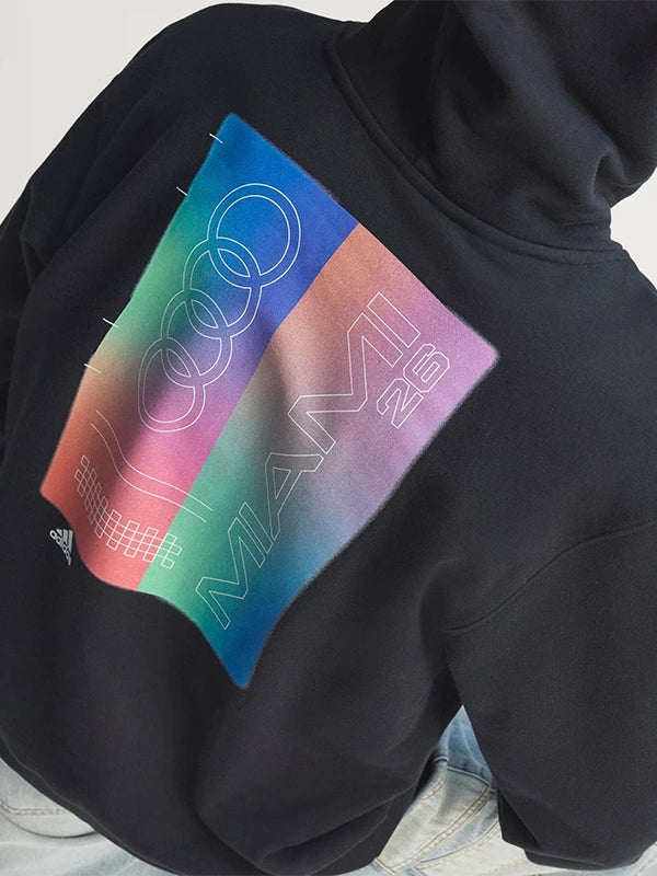 Adidas Teamgeist Hoodie with motorsport design elements, soft interior, and structured pullover silhouette